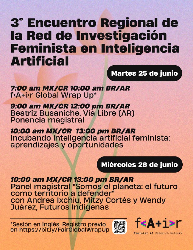 Cartel con agenda de actividades del 3o encuentro regional de la red FAIR