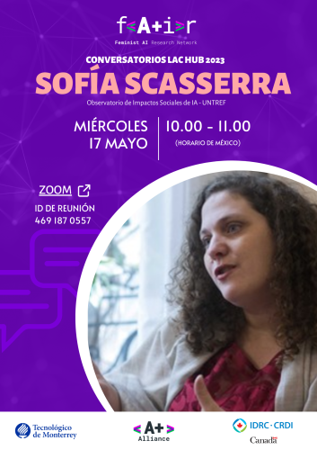 17 de mayo de 2023. Conversatorio con Sofía Scasserra.